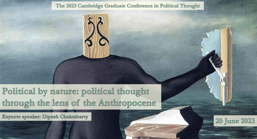 The title, keynote speaker and date of the conference superimposed on a crop of Magritte's painting L'Homme de la mer.